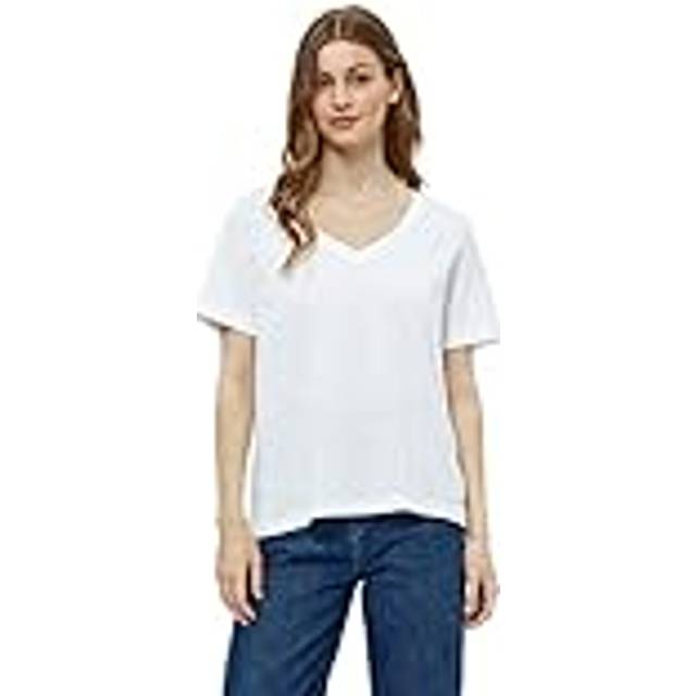 MINUS Leti V-Hals T-Shirt |Vit |XXL