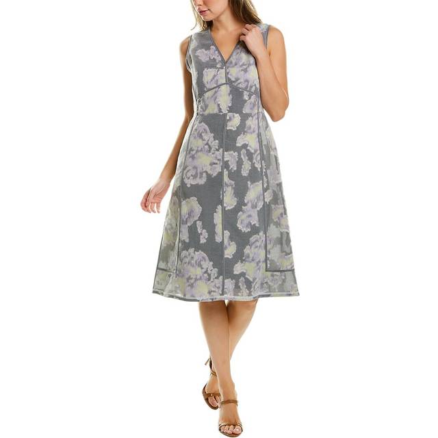 3.1 Phillip Lim Abstract Daisy Fil Coupe Silk-Blend Midi Dress