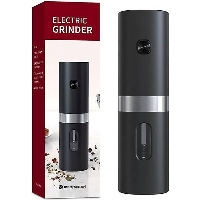 Electric Automatic Pepper Salt Grinders Gravity Herb Mill Adjustable Coarseness Kitchen Black