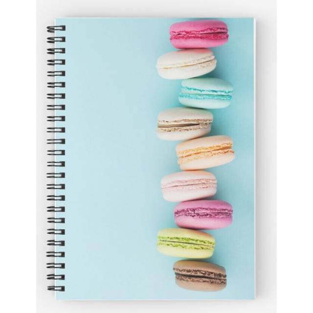 Spiral Notebook Pastel Rainbow Macaroons A5 120 Pages