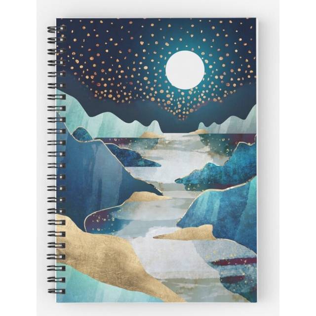 Spiral Notebook Moon Glow A5 120 Pages