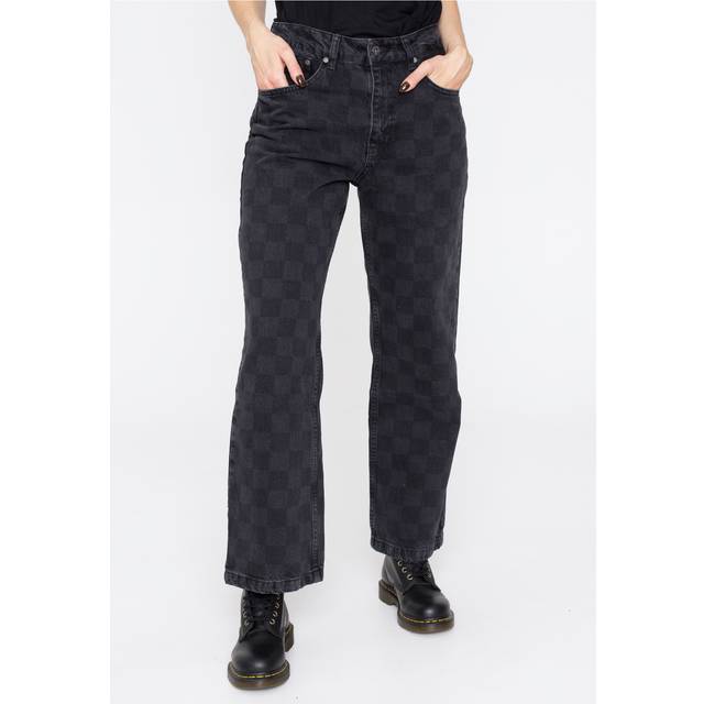The Ragged Priest - Clack Checkerboard Dad Black Laser - Jeans - black - W30 - 100% Cotton,Denim