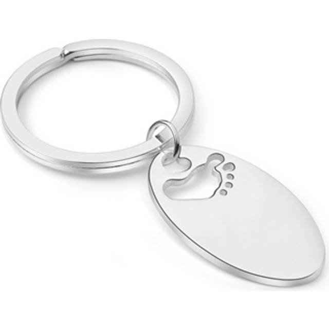 Footprint Keyring - SILVER - A beautiful keyring from Newbridge Silverware that will become a treasured keepsake for years to come. This silver-plated footprint keyring can also be engraved to make it a wonderful gift for someone special.