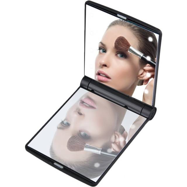 LED Make Up Mirror Cosmetic Mirror Folding Portable Compact Pocket Gift