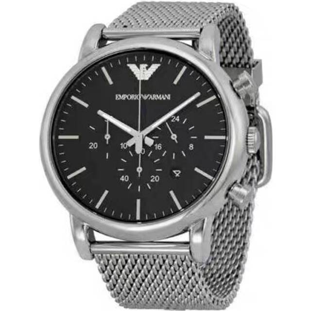 Empoirc Armanni AR1808 Men&#39;s Stainless Steel Quartz Watch - Silver