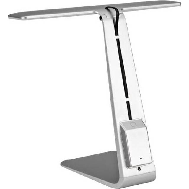 (Silver) Ultra Thin LED Dimming Touch Reading Table Lamp USB Eye Protection Night Light