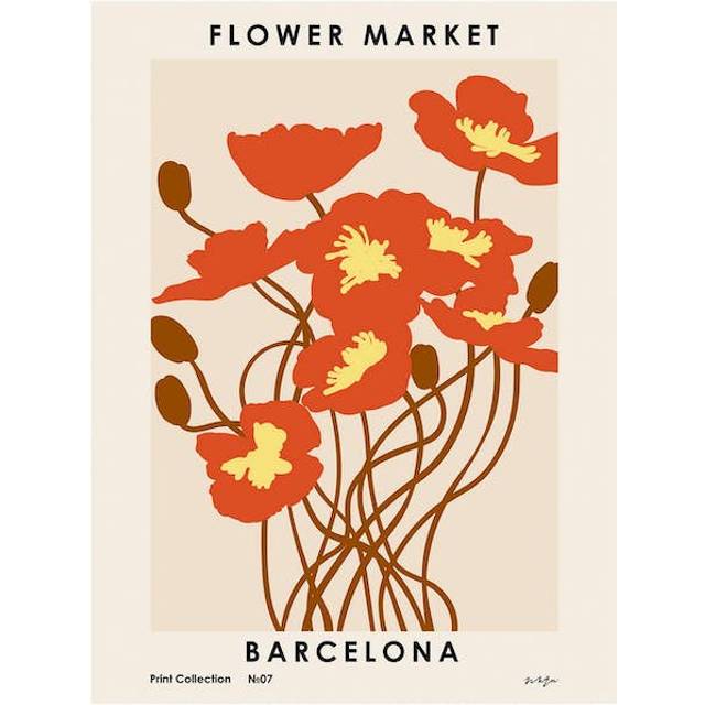 Pelcasa - Poster Flower Market. Barcelona - Beige - Posters - Fr&#xE5;n Homeroom