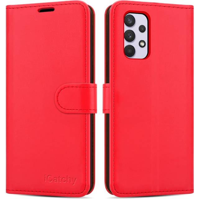 (Red) Samsung Galaxy A33 5G Phone Wallet Leather Case