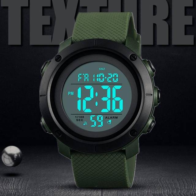 SKMEI Sport Watch Men Luxury Brand 5Bar Waterproof Watches Montre Alarm Clock Fashion Digital Watch black