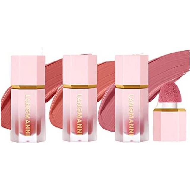 3 Pcs Blush Stick Blush Makeup,Lightweight, Cream Blush Long Lasting Moisturizing,Liquid Blush Beauty Wand for Women(#101,#103,#107)