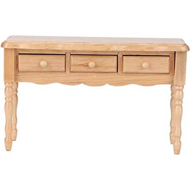 Doll House Desk, Mini Wooden Bedroom Room Furniture Desk Dollhouse Accessories Kids Pretend Play Toy for 1:12 Doll House