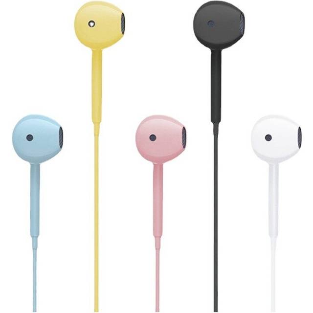 (a-White) 3.5mm  In-Ear Headphones Universal Stereo Wired Headset Earphones Sport Music Earbud Colorful with Mic For Xiaomi Huawei Samsung
