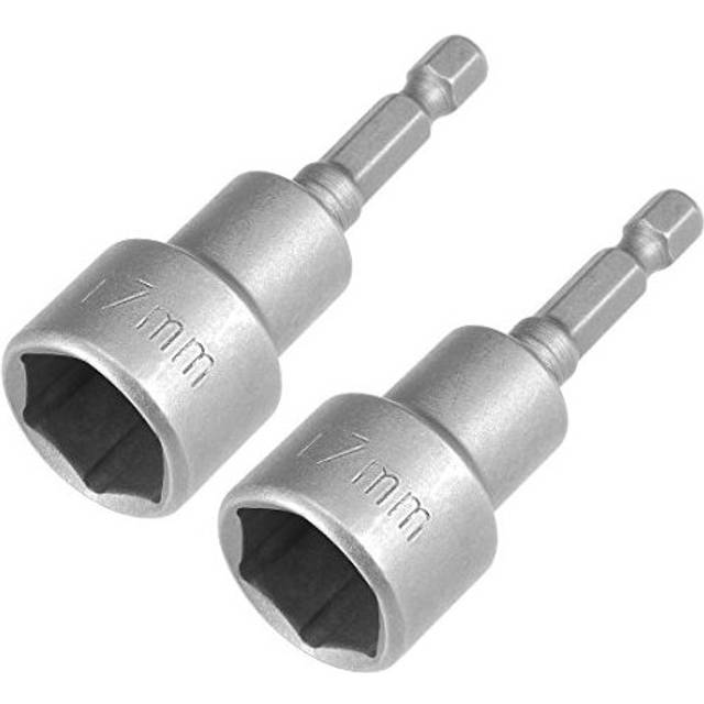 2 Pcs 14 QuickChange Hex Shank 17mm Magnetic Nut Setter Driver Drill Bit 65mm Length Metric