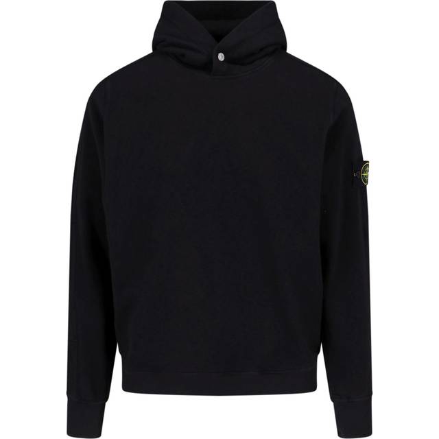 Stone Island Men's ‘Old’ Treatment Hooded Sweatshirt In Black - Size: 38/Regular