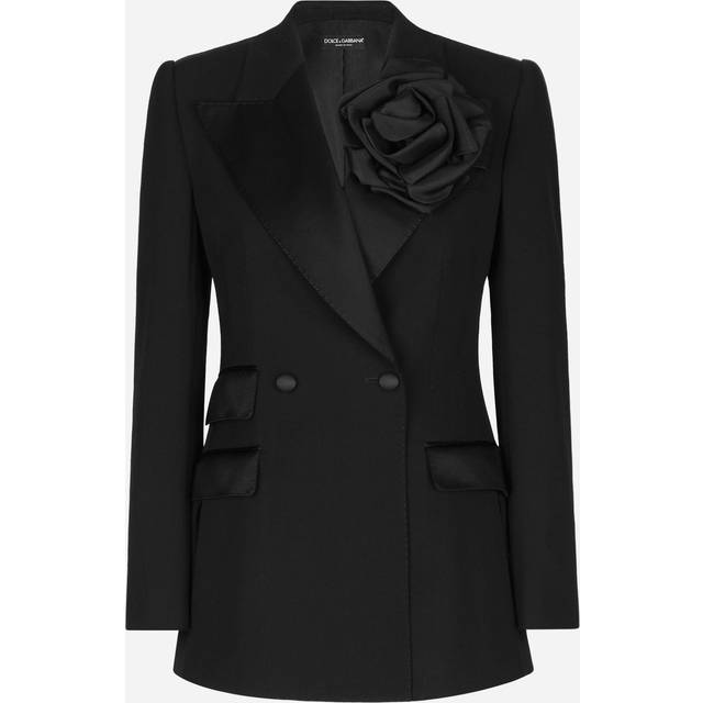 Dolce & Gabbana, Jakke, Dame, Sort, S, Uld, Sorte Jakker - Pinaforemetal
