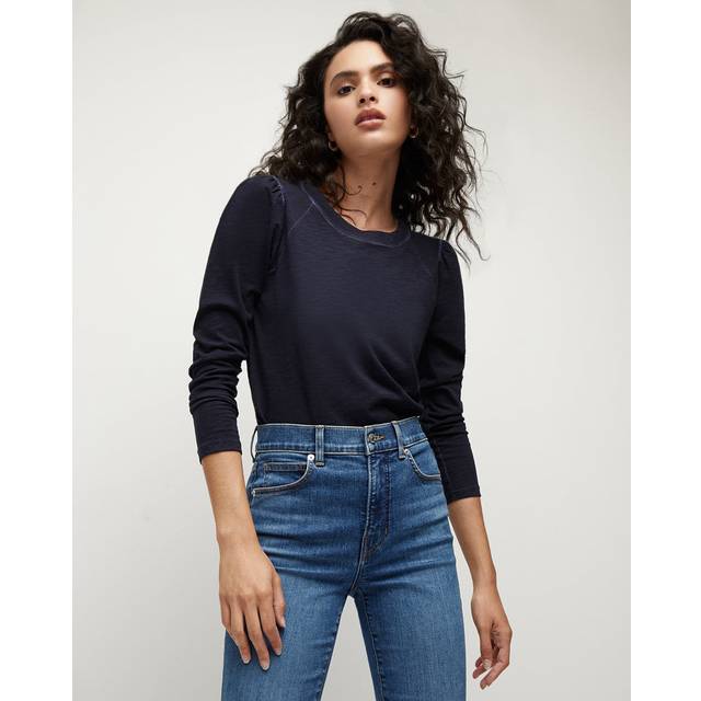 Mason Long Sleeve Baseball Tee - NAVY - Large