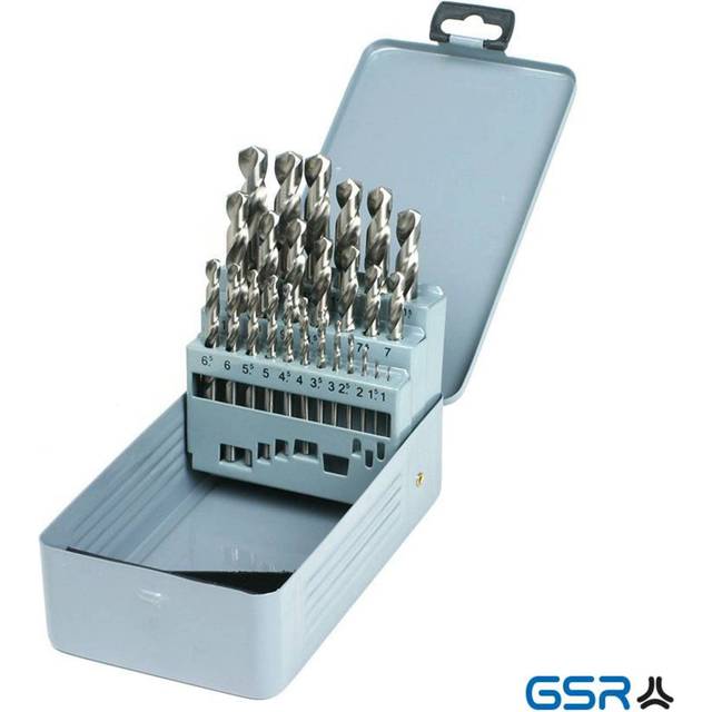Borrsats HSS-G DIN 338 25 del 1-13 mm 0,5 mm steg