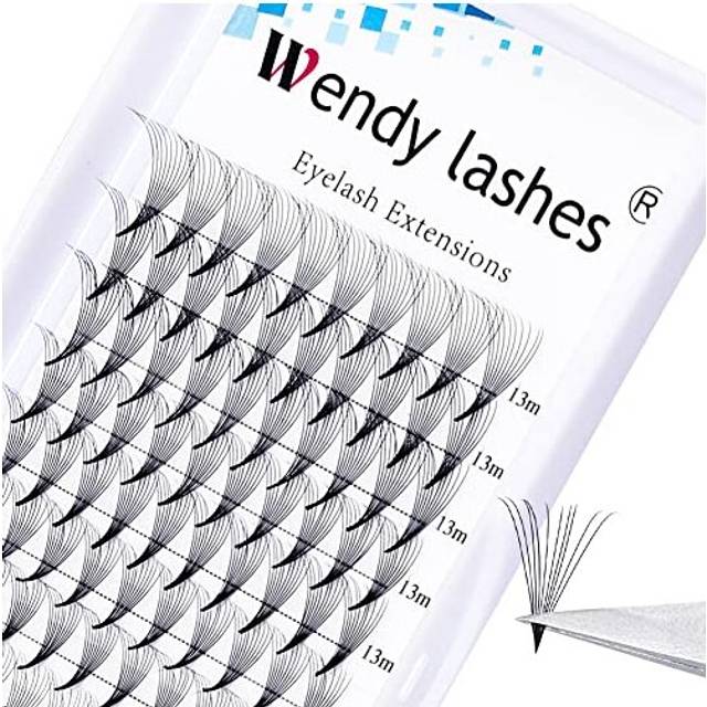 Pre Made Fan Russian Lashes 10D 0.07mm D Curl 13mm Premade Fans Eyelash Extension Middle Tap Premade Russian Volume Lash Extensions(10d-0.07-d-13)