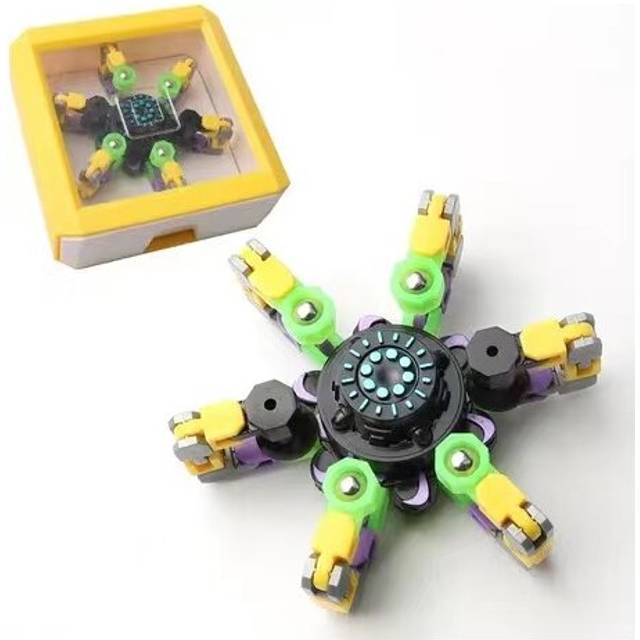 (Purple) Deformed Fidget Spinner Chain Toys - Antistress Hand Spinner, Stress Relief for Children and Adults, Fidget Sensory Gyro Gift