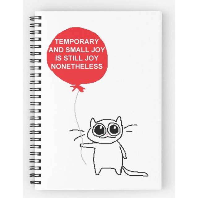 Spiral Notebook temporary joy A5 120 Pages