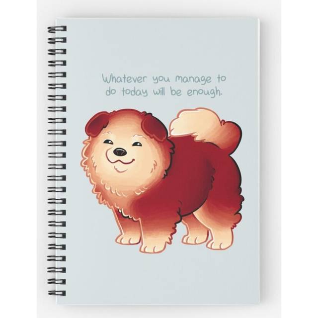 "Spiral Notebook ""Whatever You Manage to Do"" Pup A5 120 Pages"