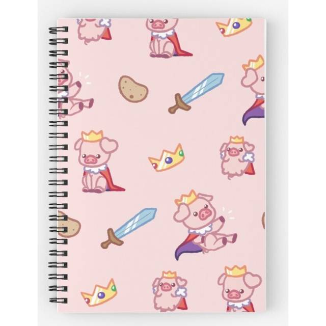 Spiral Notebook tiny technoblade pattern A5 120 Pages
