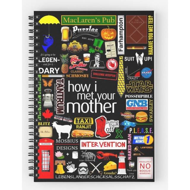 Spiral Notebook How i Met Your Mother Collage Iconographic - Infographic A5 120 Pages