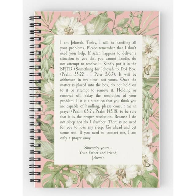 Spiral Notebook Something for Jehovah to Do A5 120 Pages