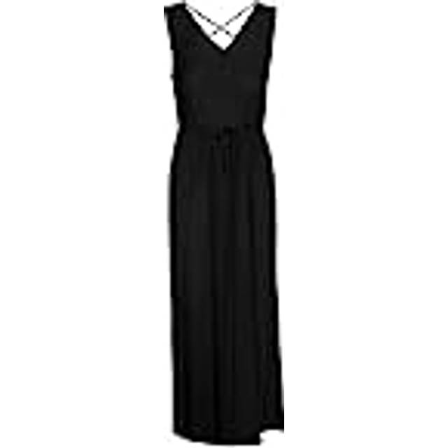 VERO MODA, Maxi Dresses, female, Black, XS, Black V-Neck Sleeveless Maxi Dress