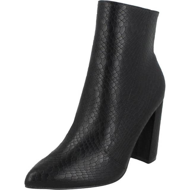 Ladies spot on zip up ankle boots