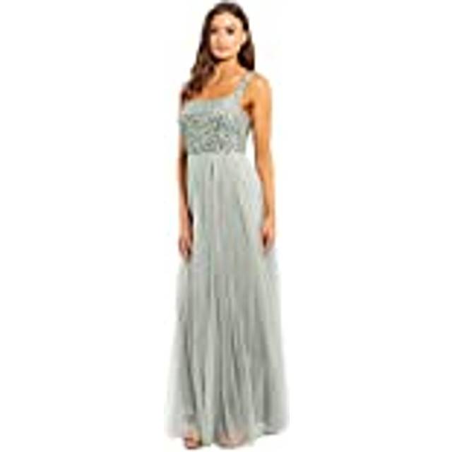 Embellished Strappy Maxi Dress - Mint - 20