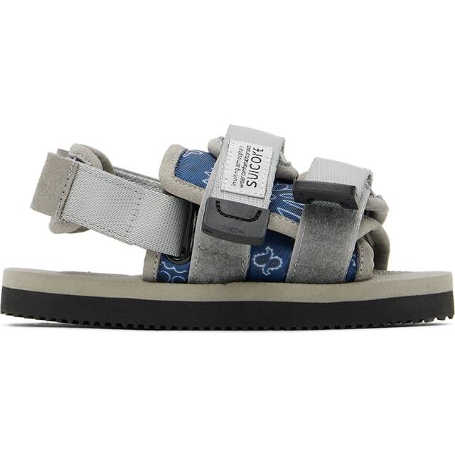 SUICOKE Kids Navy & Gray Moto Sandals - Navy x Gray - EU 17