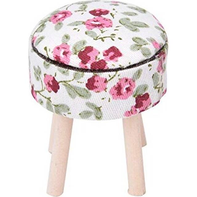 1:12 Dollhouse Accessory, Mini Wooden Stool Toy Miniature Simulation Furniture Set Doll House Decor Model for Child Boy Girl Dollhouses(White)