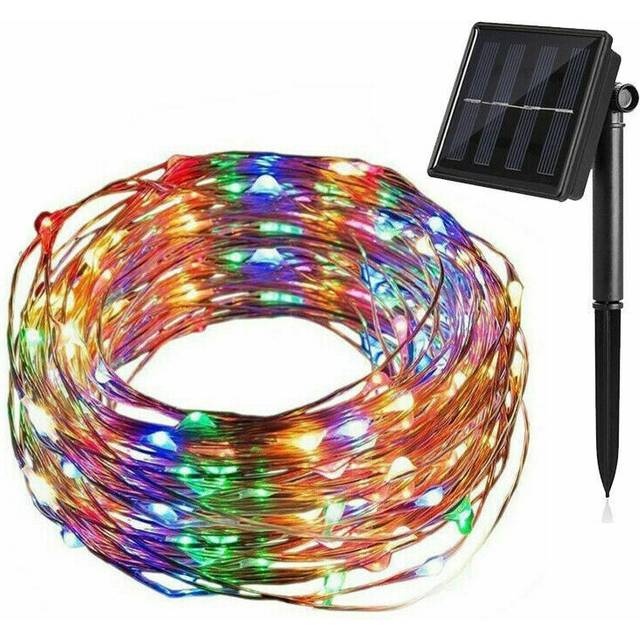 (10m, Multicoloured) Eranpo Solar Powered Fairy Lights