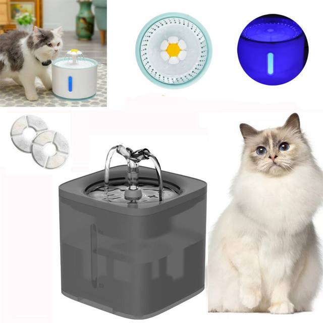 Cat Water Fountain Dog Drinking Bowl Pet USB Automatic Water Dispenser Super Quiet Drinker Auto Feeder US/EU Adapter