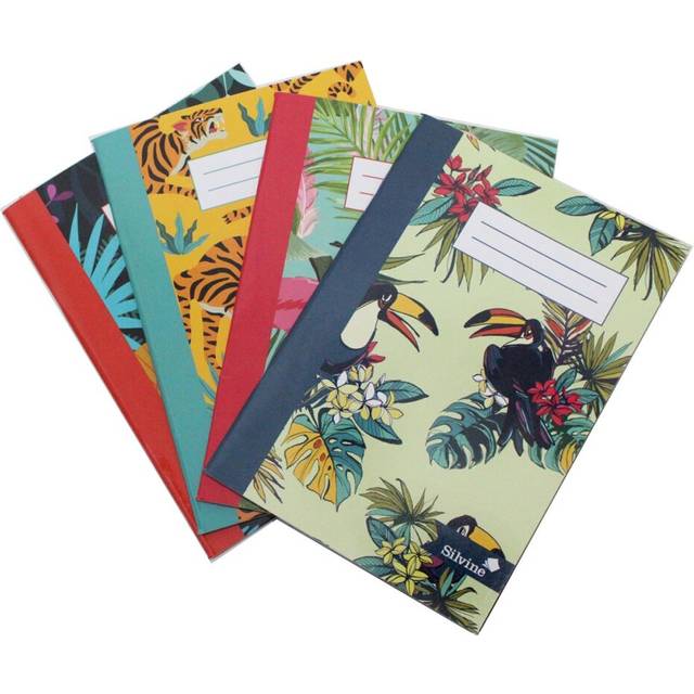 Marlene West Summer Garden A4 Lined Margin Notebook (4 Assorted Designs)