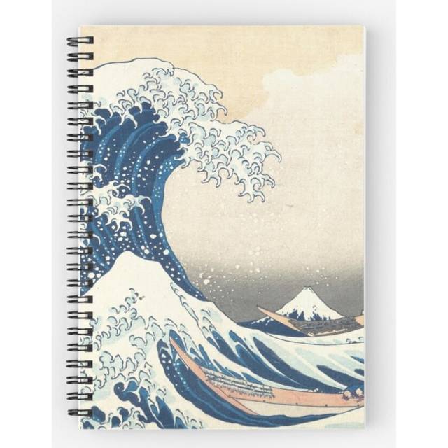 Spiral Notebook Hokusai Wave A5 120 Pages