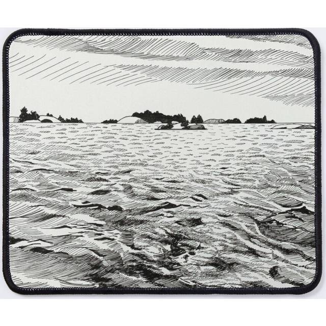 Mouse Pad Windy Lake Ink Drawing 11.8 x 9.8 inch Computer Mat Gaming Office Mousepad