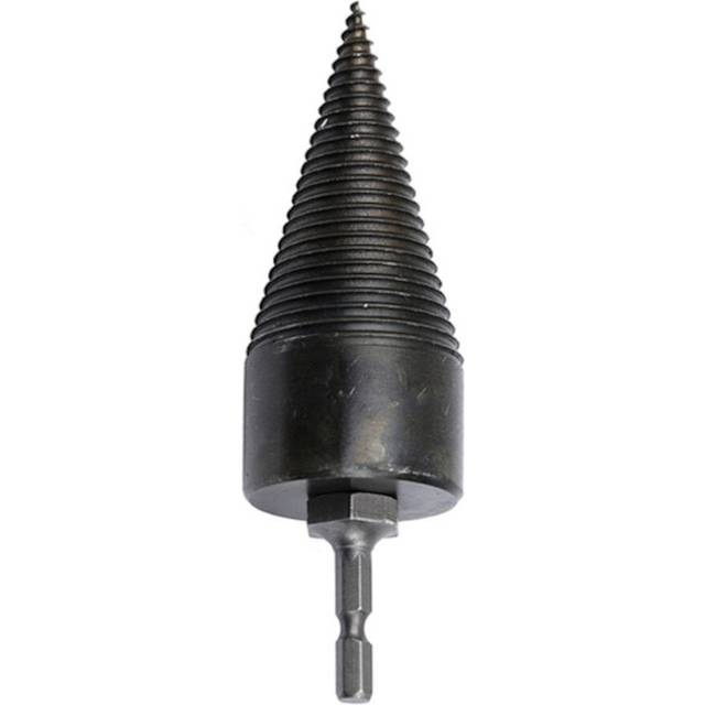 (Hex Shank, 42mm) 1Pc 32/42mm HSS Round/Square/Hexagonal Shank Firewood Drill Bit Splitter Wood Split Cone Drill Bit For Tree Cutting