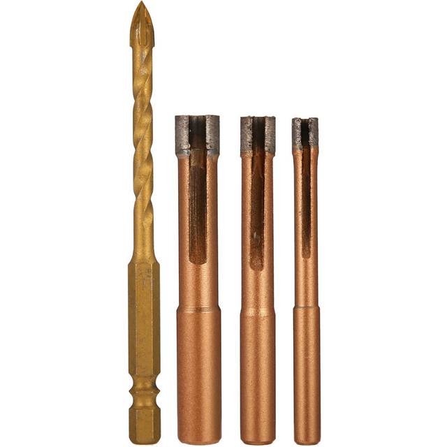 4pcs Hole Saw Cutter Drill Bit Set For Tile Ceramic Glass Marble