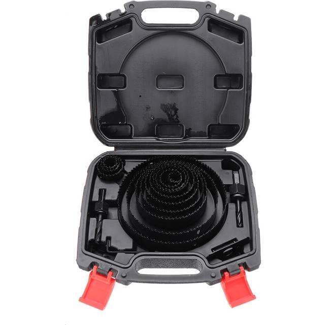 Drillpro 19Pcs Hole Saw Cutter Kit with 13Pcs Saw Blades 19-152mm Woodworking Holesaw Cutting Kit Drill Bit Set for Soft Wood, Plywood, Drywall, PVC