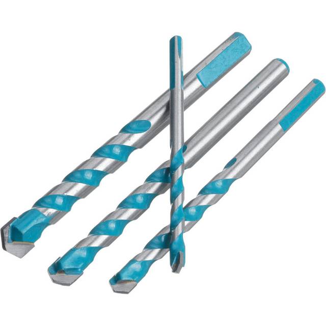 (4*Triangular Drill Bit 6/8/10/12mm) 4/5pcs Electric Tools Diamond Drill Hammer Concrete Ceramic Tile Metal Drill Bit DIY Wall Hole Saw Drilling 6/8/1
