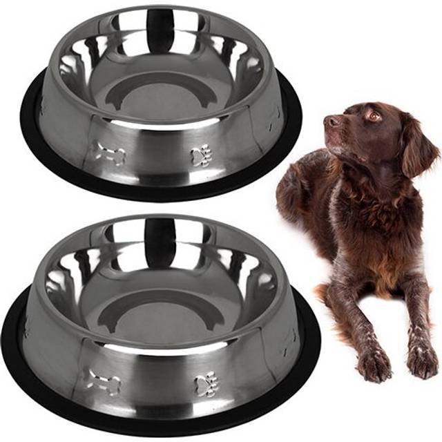 Dog Cat Rabbit Pet Animal Bowls Dish Food Feeding Milk Stainless Steel 750ml