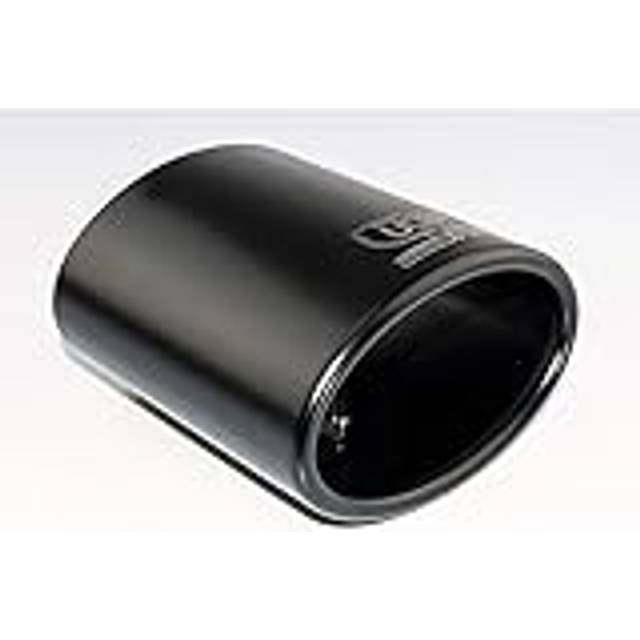 Ulter Sport Exhaust Tip - Oval 120x80mm Angled - Length 120mm - Mounting 50-65mm - Black Stainless Steel US NX28B