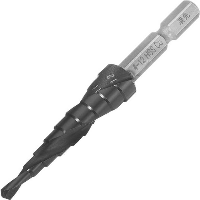 Drillpro HRC89 AlTiN Coating Step Drill Bit 4-12mm HSS M35 Cobalt Step Cone Drill Bit Hole Cutter