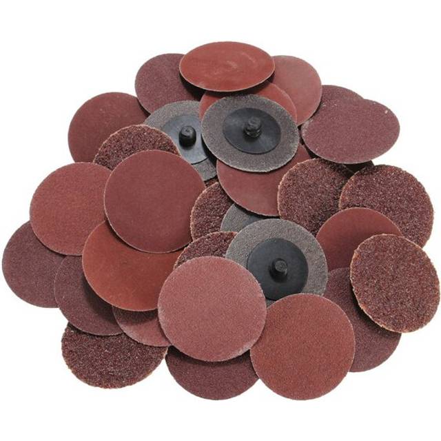 40pcs 2 Inch Roll Lock Sanding Disc 24/60/120/240 Grit Sandpaper
