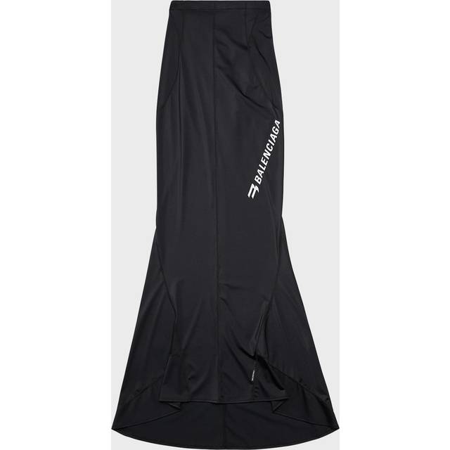 BALENCIAGA Sporty B Activewear Mermaid Skirt - Black