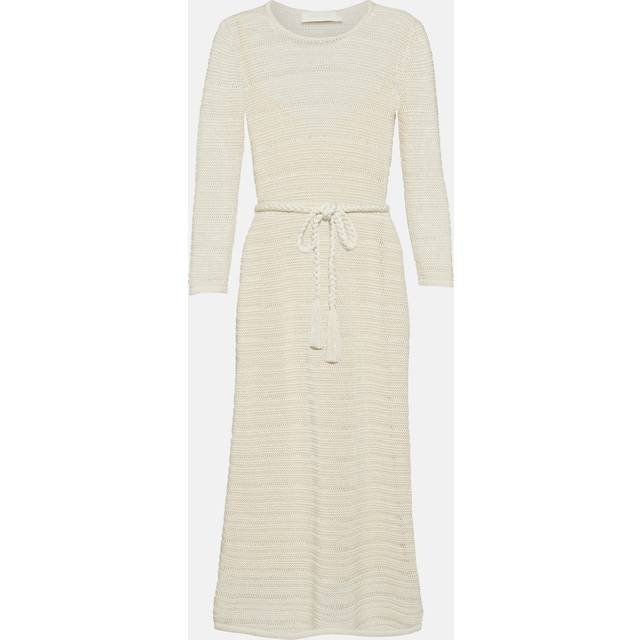 Zimmermann Ginger ribbed-knit midi dress - white (M/L)