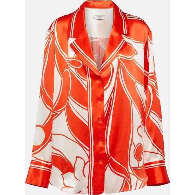SIR Ramona printed silk satin shirt