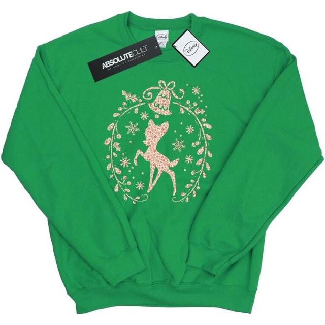 Bambi Christmas Wreath Sweatshirt - Green - XL